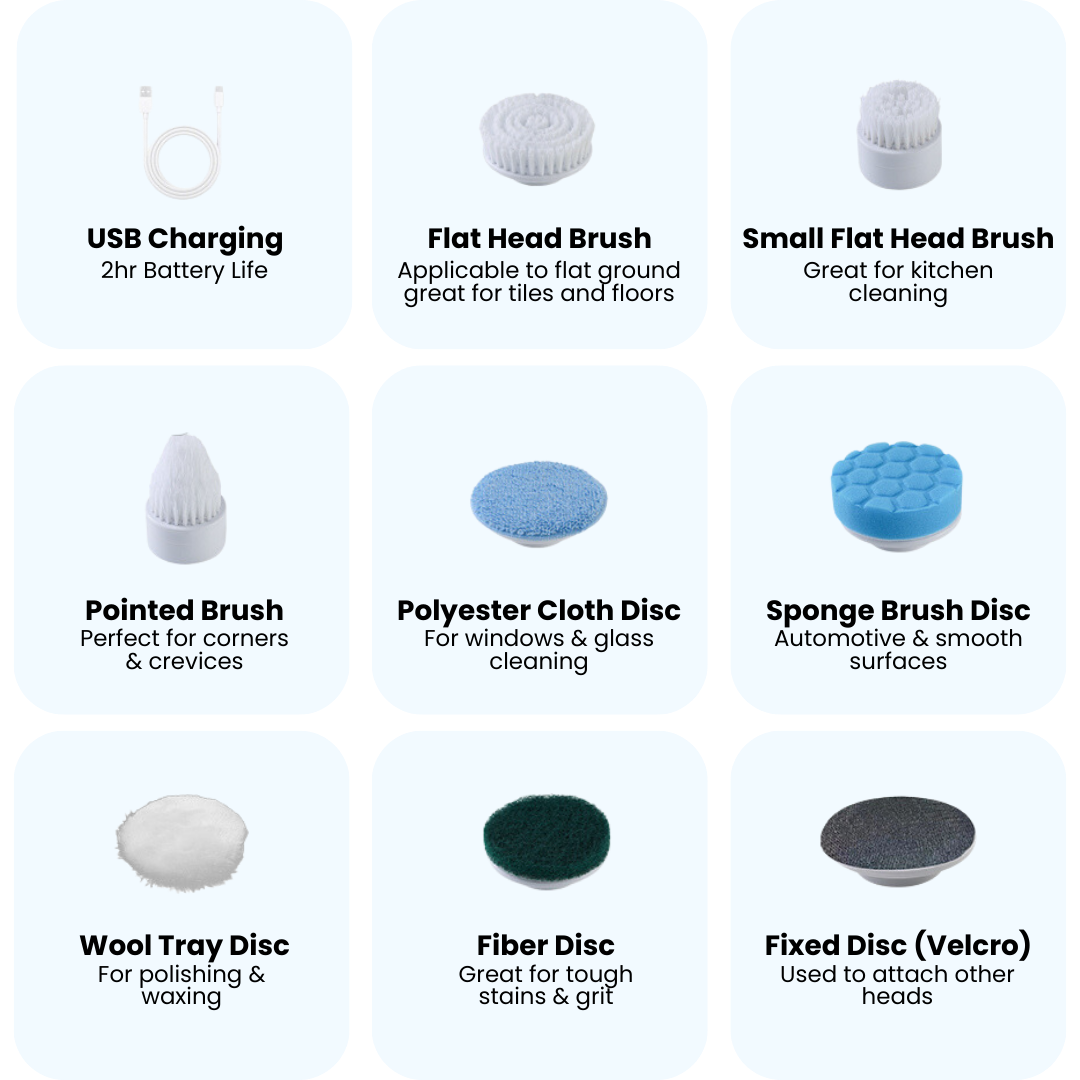 7-in-1 Electric Spin Scrubber
