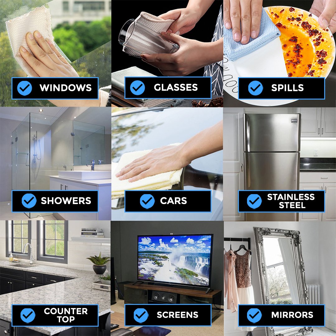 Nanoscale Reusable Cloths (x5) - Cleanako